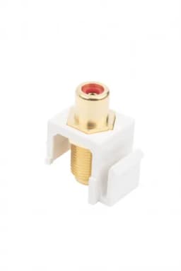 Вставка формата Keystone Jack Hyperline KJ1-RCA/RD-FHG-WH