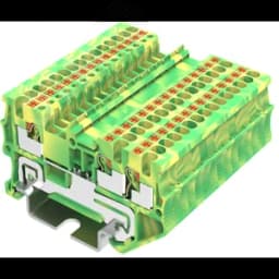 Клемма TP 1-2 земля, Push-in, сечение 1,5 мм. кв., желто-зеленая