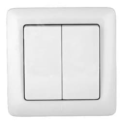 ХИТ Выключатель двухклавишный скрытый 250В 6А белый VS56-234-B Systeme Electric