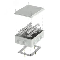 Коробка огнестойкая для кабель-канала 40-0460-FR6.0-10 Е15-Е120 RAL1001 85х85х45 (44 шт/кор)