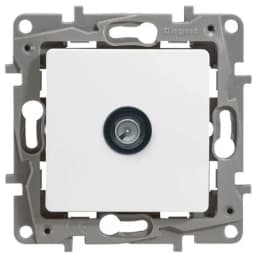 Розетка телевизионная TV СП Etika 2дБ 0-2400МГц с топологией «звезда» механизм бел. Leg 672251