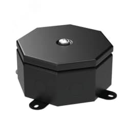 Коробка металлическая Октагон черная 130х130х63 (9 шт/кор) Промрукав