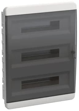 Корпус ЩРВ-П-54 TEKFOR IP41 черн. прозр. дверь пластик. IEK TF5-KP12-V-54-41-K01-K03