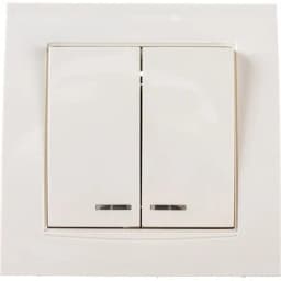 Выключатель 2-кл. СП Бриллиант 10А IP20 с подсветкой сл. кость UNIVersal 7948639