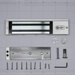 Электромагнитный замок (сила удержания 350 кг), с двумя встроенными датчиками, цвет серебристый сатинированный алюминий RAL 7047 RL-EM350-LSS R-Lock