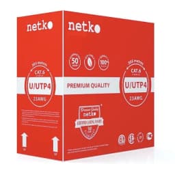 Кабель UUTP4 cat6 NETKO 4 пары 23 AWG BC 305м одножильный неэкранированный с крестовиной 305м NETKO UTP2457060B
