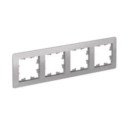 Рамка 4-м AtlasDesign Air алюм./дым. черн. SE ATN220304