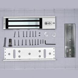 Электромагнитный замок (сила удержания 350 кг), в комплекте с уголком, цвет серебристый сатинированный алюминий RAL 7047 RL-EML350-L0S R-Lock