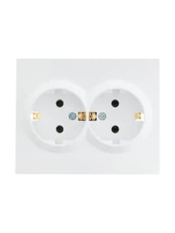 Розетка 2-м СП VESNA с заземл. ПБТ бел. LEZARD 742-0200-127B
