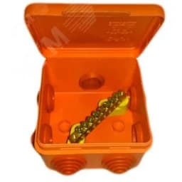 Коробка уравнивания потенциалов 80х80х55, IP54, открытой проводки, негорючая, ПВ-0, оранжевый GUSI Electric