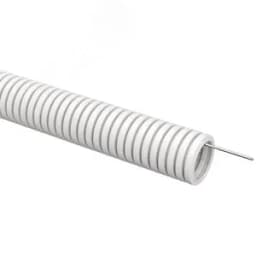 ELASTA Труба гофрированная ПВХ d=50мм с зондом белая (15м) IEK