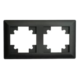 Рамка STEKKER PFR00700205 2местная серия Катрин черный 39813