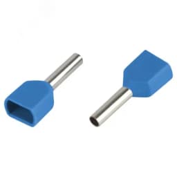 Наконечник-гильза с изолированным фланцем (упаковка 50 шт.) NO-225-104 (двойной) НШвИ(2) 2,5-12 ЭРА