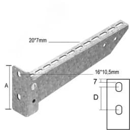 Консоль 500мм для средней нагрузки WKS