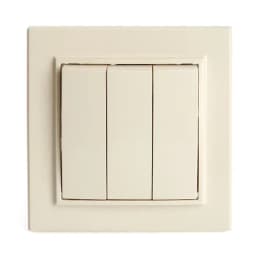 Выключатель 3клавишный STEKKER PSW10900702 250В 10А серия Эрна слоновая кость 39923