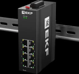 Промышленный управляемый коммутатор уровня L2 ML2-8GTP, 8 портов 10/100/1000Base-T(X) RJ45 c PoE, монтаж на динрейку TSX EKF