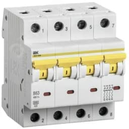 Выключатель автоматический ВА47-60M 4Р 63А 6кА B