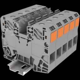 Клемма сильноточная TP 1-1 проходная Push-in, сечение 35 мм. кв., серая
