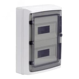 Щит настенный с дверцей 24 модуля IP65 серый с клеммным блоком 63А