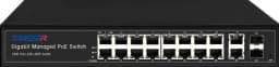 20 портовый управляемый коммутатор (16 PoE) TR-NS24202S-300-16PoE Trassir
