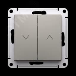 ATLASDESIGN 2-клавишный ВЫКЛЮЧАТЕЛЬ ЖАЛЮЗИ, 10А, мех., ШАМПАНЬ