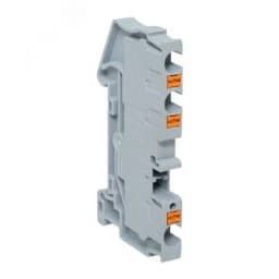 Клеммная колодка пружинная 4 Push-in 3 вывода серая