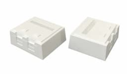Корпус настенной розетки для установки 2-х вставок типа Keystone Jack Hyperline SBB4-2-WH
