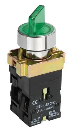 Переключатель LAY5-BK2365 на 2 полож. 1НО+1НЗ зел. KARAT IEK BSW90-BK-2-K06