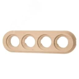 Лизетта Рамка 4 постовая, накладной монтаж, дерево, цвет Натурэль