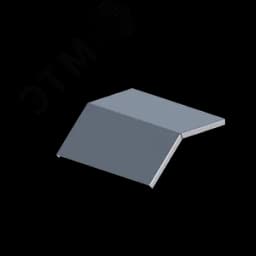 Крышка лотка монтажного углового 45 вниз ЛР45Н.300.15.250.1,2.1