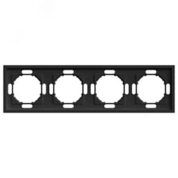 Рамка 4-местная, Эмили,, черный уголь, soft touch