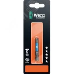 Бита ударная 840/4 IMP DC Impaktor Hex-Plus SB под внутренний шестигранник алмазное покрытие хвостовик шестигранный 1/4 E 6.3 5X50 мм с держателем-еврослот для подвеса