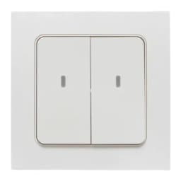 Умный беспроводной выключатель Стокгольм 2-кл. белый Zigbee EKF Сonnect
