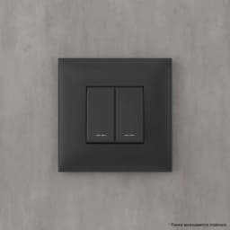 Выключатель 2-кл. СП Avanti «Черный матовый» DKC 4412104