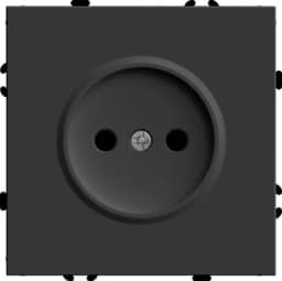 Розетка 1местная с защитной шторкой механизм STEKKER бз 250В 16А серия Эмили RST16510905 черный уголь soft touch 49850
