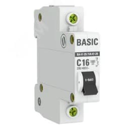 Выключатель автоматический однополюсный 16А С ВА47-29 4.5кА