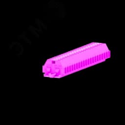 Клемма TB 1-1 с бок. подключ. с крепеж.фланцами, сечение 1,5 мм. кв., розовая