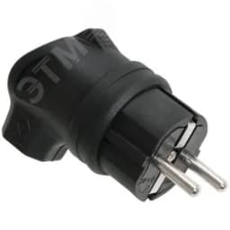 ОМЕГА Вилка угловая каучук 16А 2Р+E IР44