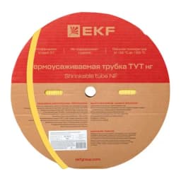 Термоусаживаемая трубка ТУТ нг 20/10 желтая рулон EKF PROxima