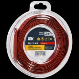 Трубка термоусадочная ТТУ нг-LS 8/4 красная (2м/упак) IEK