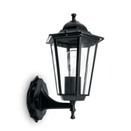 Светильник садовопарковый Feron 6101 шестигранный на стену вверх 60W E27 230V черный 11052