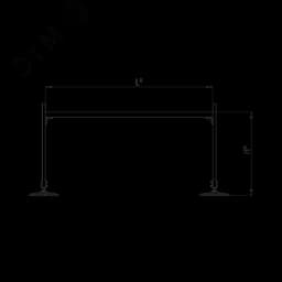 Опорная конструкция для горизонтальных прямоугольных воздуховодов и металлических лотков кабеленесущих систем TECHNORAPTOR FOOT 2000х1000 HD