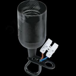 Патрон подвесной Е27 с проводом и клеммной колодкой пластик черный