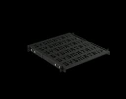 Полка универсальная SMART 19" перфорированная, 500 мм (регулировка) для шкафов, черный SYSMATRIX SH 5004.900