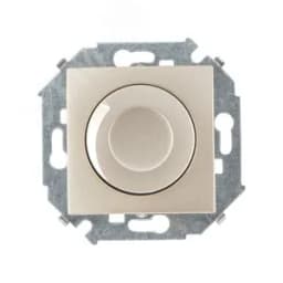 Регулятор напряжения поворотно-нажимной, 500Вт,   230В, винтовой зажим, шампань