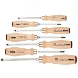 Набор отверток ударных SL/PH/PZ с деревянной рукояткой, 7 шт Felo