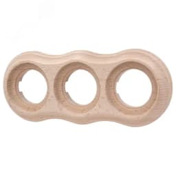 Рамка 3 постовая Пиластро, накладной монтаж, дерево, цвет Натурель