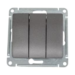 Выключатель 3-кл. СП Glossa 10А IP20 (сх. 3) 10AX механизм графит SE GSL001331