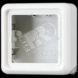 Коробка с рамкой накладная 1 пост коричневая