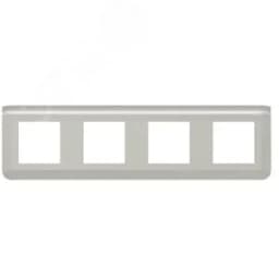 Рамка Mosaic 4Х2 модуля - алюминий
